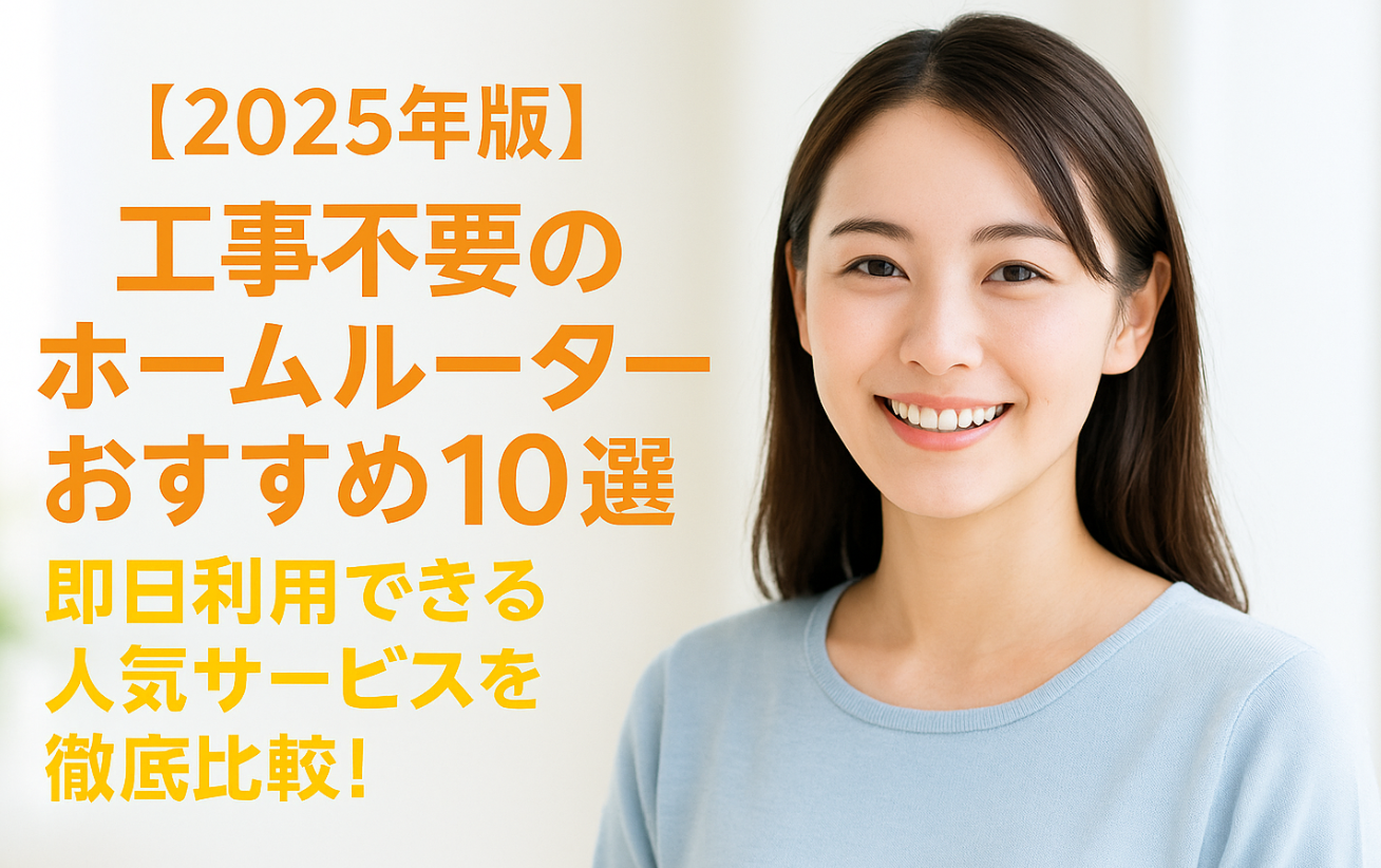 【2025年版】 工事不要のホームルーターおすすめ１０選