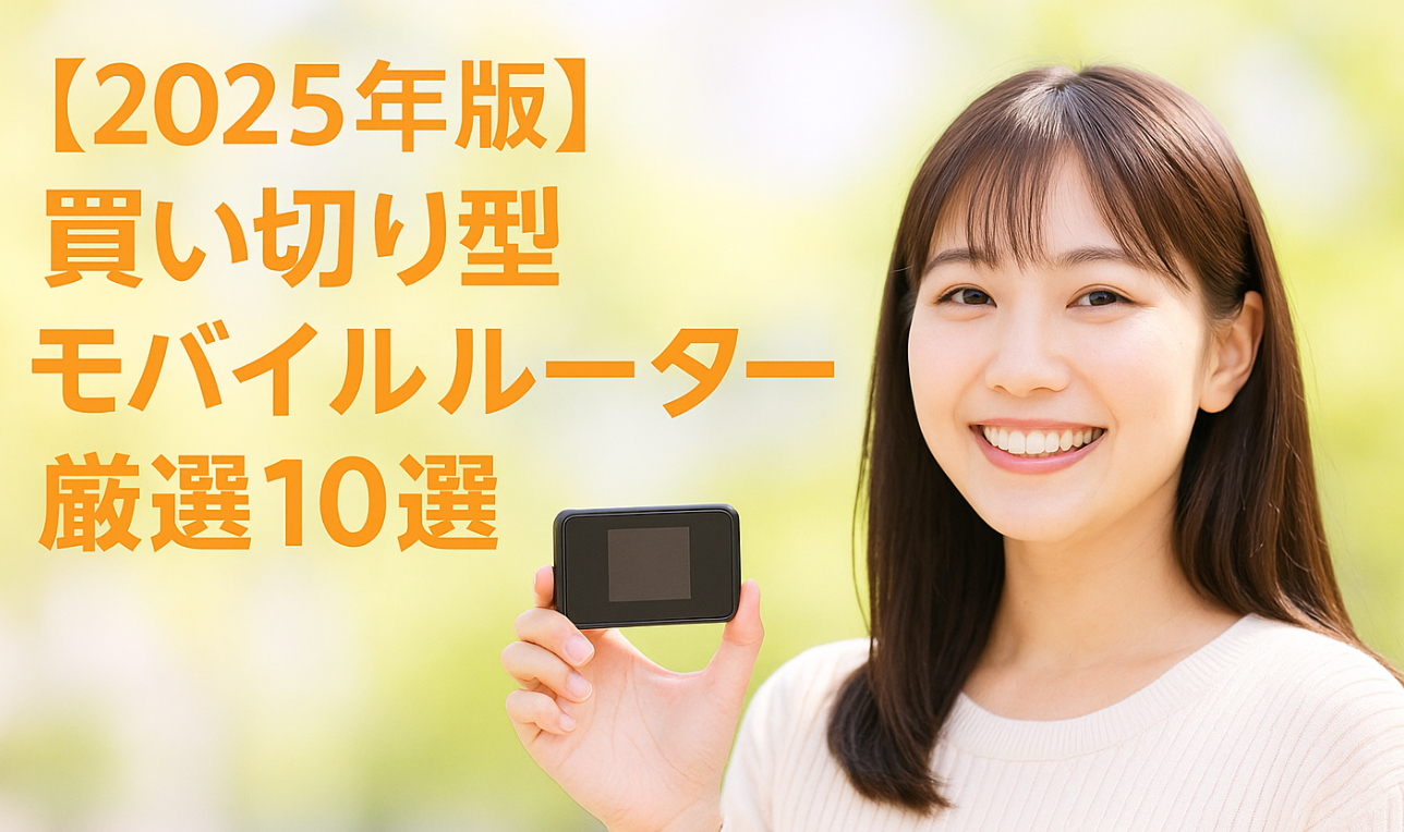 【2025年版】買い切り型モバイルルーター厳選１０選