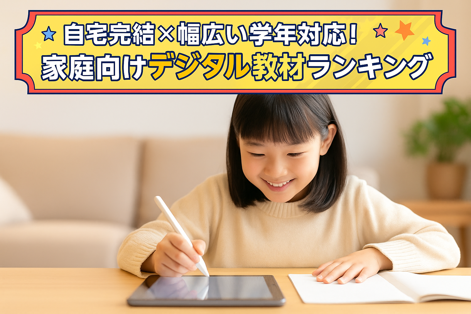 自宅完結×幅広い学年対応！家庭向けデジタル教材ランキング